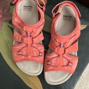 Coral suede Earth Origins sandals